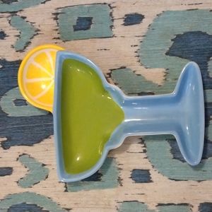 Large Sonoma Paradise Collection Ceramic Margareta Chip & Salsa Platter